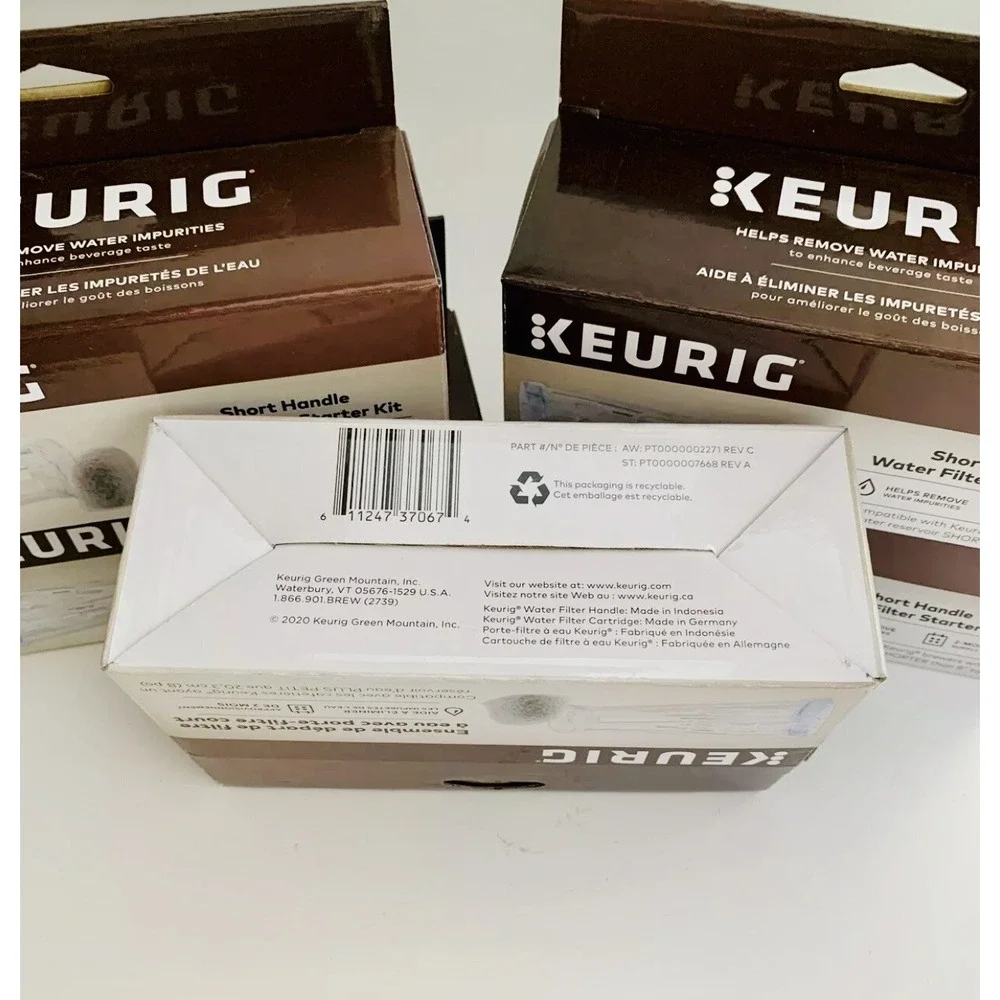 Keurig Coffee Short Handle Reservoir 2 Month Water Filter Starter Kit (5) LOT